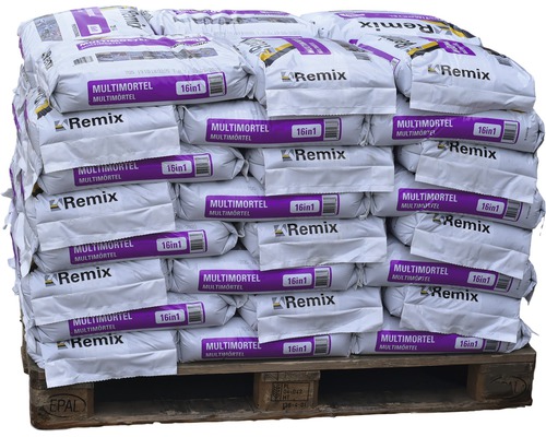 Pallet met zakken Remix Multimortel 16in1