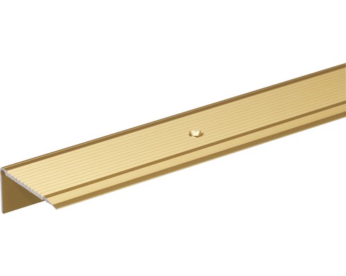 KAISERTHAL Trapprofiel 45x23x2,7 mm aluminium messing, 200 cm Aluminium traprandprofiel met schroefgat