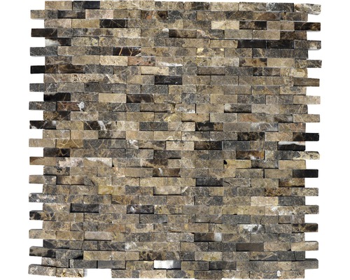 Mozaïektegel natuursteen XNC 3D76 bruin 30,5x30,5 cm