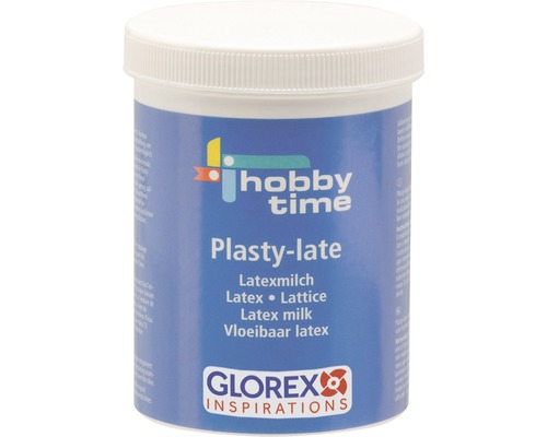 GLOREX Plasty-late vloeibare latex 250 ml Plastylate latexmelk in pot