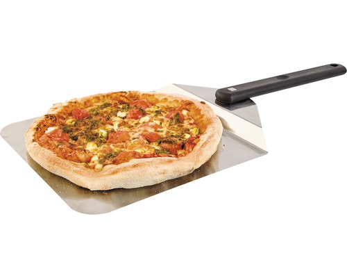 GRILL GURU Roestvrije stalen pizzaschep met een inklapbaar kunststof handvat