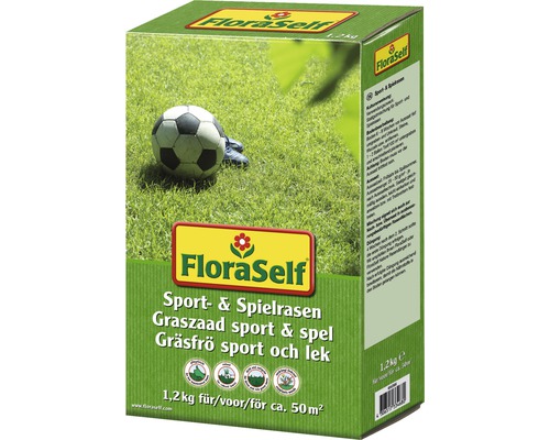 FloraSelf Sport- en speelgazon zaad pakket, 1.2 kg
