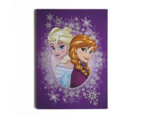 DISNEY Schilderij canvas glitter Frozen Elsa&Anna 50x70 cm