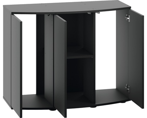 Aquariumonderkast met open deuren voor het opbergen van aquariumaccessoires