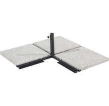 Vierkante parasolvoet van graniet met stalen buis