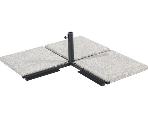 Vierkante parasolvoet van graniet met stalen buis