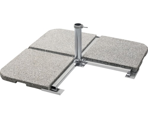 Granieten parasolvoet met stalen frame