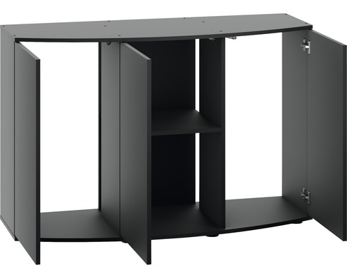 Aquariumonderkast met open deuren en legplank