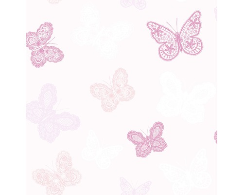 SUPERFRESCO EASY Vliesbehang 100114 vlinders roze Behang met vlindermotief