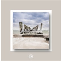 Fotografie van een pier in de winter