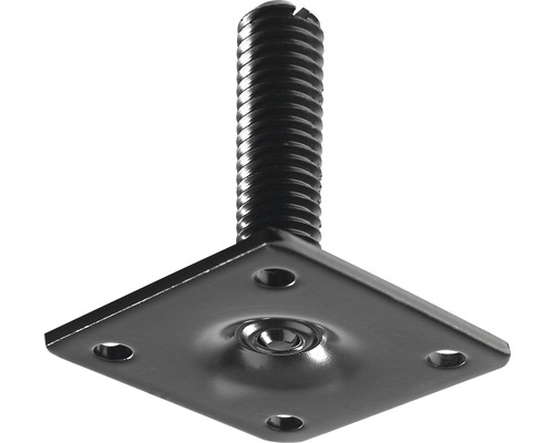 HETTICH Tafelpoot montageplaat 90x90 mm zwart