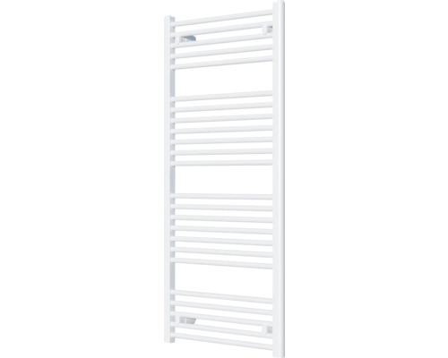 Witte handdoekradiator voor de badkamer