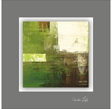 Abstract kunstwerk met groene en bruine tinten
