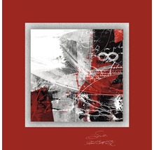 Abstract kunstwerk met schilderijen en schrift