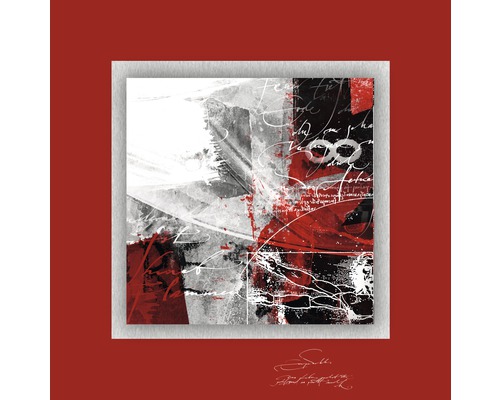 Abstract kunstwerk met schilderijen en schrift