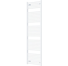 Witte badkamerradiator met horizontale verwarmingsbuizen
