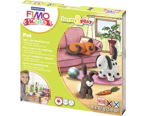 STAEDTLER Fimo kids form & play pet pet Fimo Kids Huisdier speel- en boetseerset van Staedtler