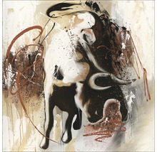 Abstracte afbeelding van een stier op canvas