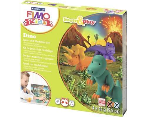 STAEDTLER Fimo kids form & play dino dino Fimo Kids Dino speel- en modelleerset