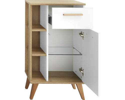 Nachtkastje met lade, deur en planken