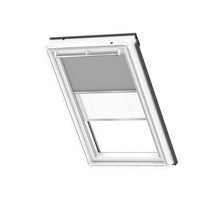 VELUX Verduisterend rolgordijn plus plissé handbediend DFD MK04 0705S grijs
