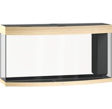 Leeg aquarium met onderkast in houtlook