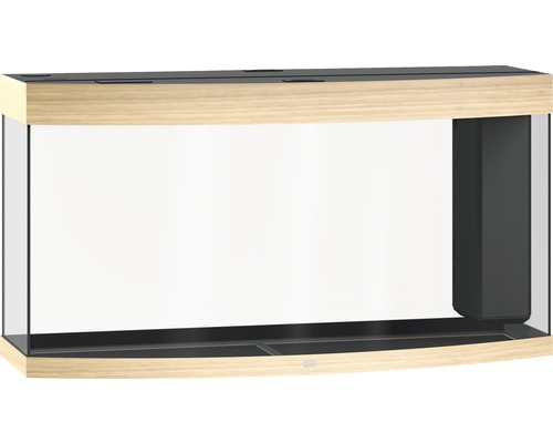 Leeg aquarium met onderkast in houtlook