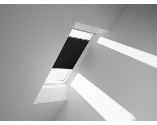VELUX Plissé honingraat verduisterend handbediend FHC C02 1047S zwart Dakvenster met verduisteringsplisségordijn
