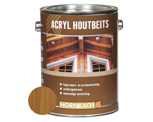 HORNBACH Acryl houtbeits teakoptiek 2,5 l