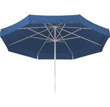 Blauwe parasol met frame