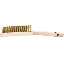 Draadborstel met houten handvat