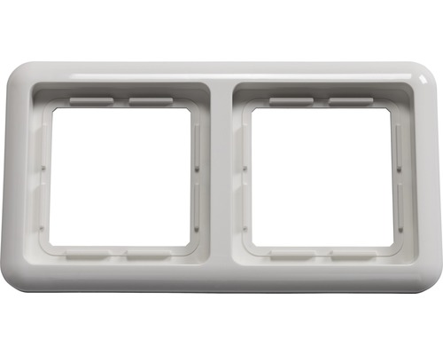 ROTH LANGE Plus Afdekraam 2-voudig ultrawit Dubbel frame voor schakelaars en stopcontacten