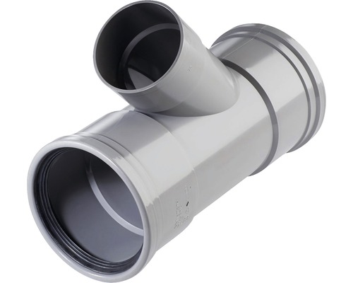 MARTENS T-Stuk 45° dikwandig PVC, 1x lijm 2x manchet, Ø 110x75 mm T-stuk voor afvoerbuizen van kunststof