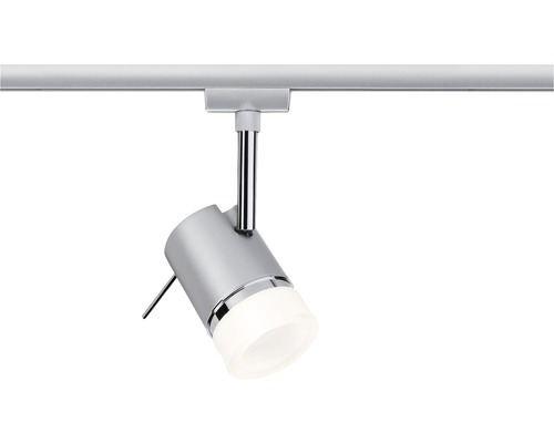 Zilverkleurige LED-spot voor railsysteem