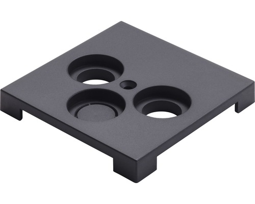 Vierkante montageplaat met drie ronde uitsparingen
