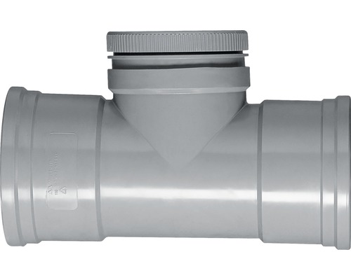 MARTENS Ontstoppingsstuk met schroefdeksel dikwandig PVC, 2x manchet, Ø 125 mm Afvoerpijp T-stuk met reinigingsafsluiting