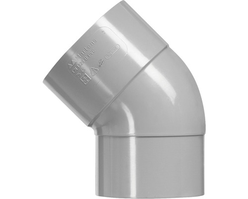 PVC pijpbocht met een hoek van 45 graden