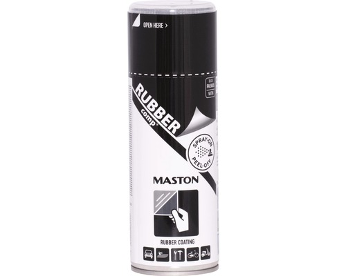 MASTON Rubbercomp spray zijdeglans zwart 400 ml-0