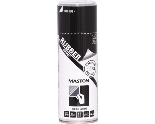 MASTON Rubbercomp spray zijdeglans zwart 400 ml Maston Rubbercomp rubber coating spray