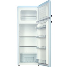 Open, lege koelkast in retro-stijl