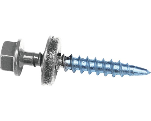 Metalen schroef met boorpunt en zeskantkop