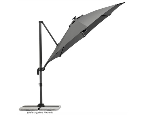 Vrijhangende parasol met voet voor de tuin