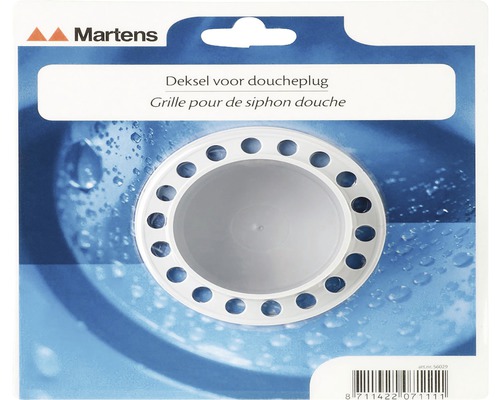 MARTENS Deksel voor doucheplug, PVC, 40 mm