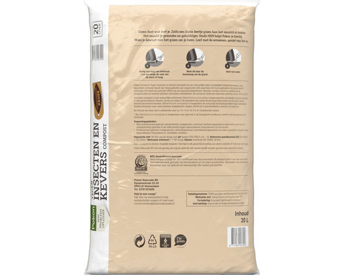 Pokon compost tegen insecten en kevers in een zak van 20 liter