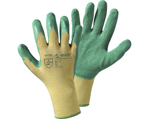 LEIPOLD + DÖHLE Werkhandschoen latex Green Grip groen-geel maat 8
