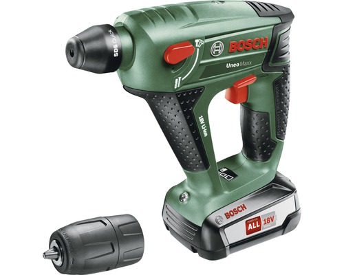 Bosch Uneo Maxx accuboormachine met SDS Quick opname en verwisselbare boorkop