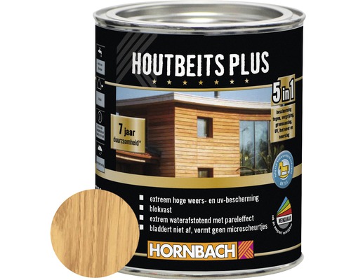 HORNBACH Hybride houtbeits grenen 750 ml Houtbeits Plus blik met kleurvoorbeeld