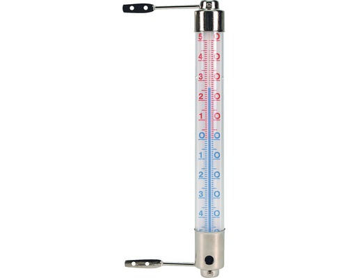 Kozijn thermometer metaal 20x2,5x2,5 cm