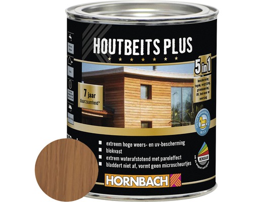 HORNBACH Hybride houtbeits teak 750 ml Pot Houtbeits Plus voor buiten