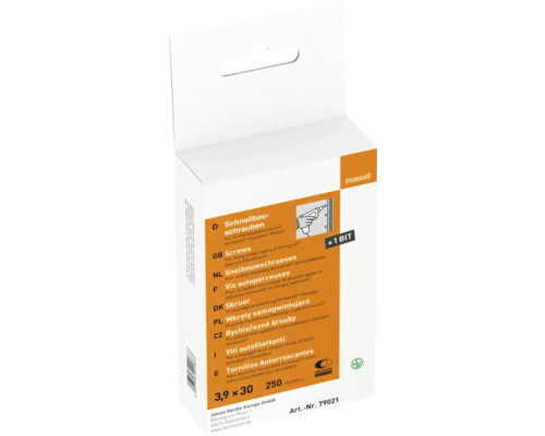 fermacell snelbouwschroeven voor gipsvezelplaten 3,9 x 30 mm pak = 250 st fermacell snelbouwschroeven voor gipsvezelplaten 3,9 x 30 mm pak = 250 st